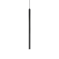 Ideal Lux Ultrathin LED-Hängelampe Ø 3cm schwarz