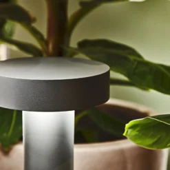Ideal Lux Wegeleuchte Tesla anthrazit, Aluminium, Höhe 60 cm