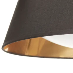 In Schwarz-Gold - runde LED-Deckenlampe Ponts