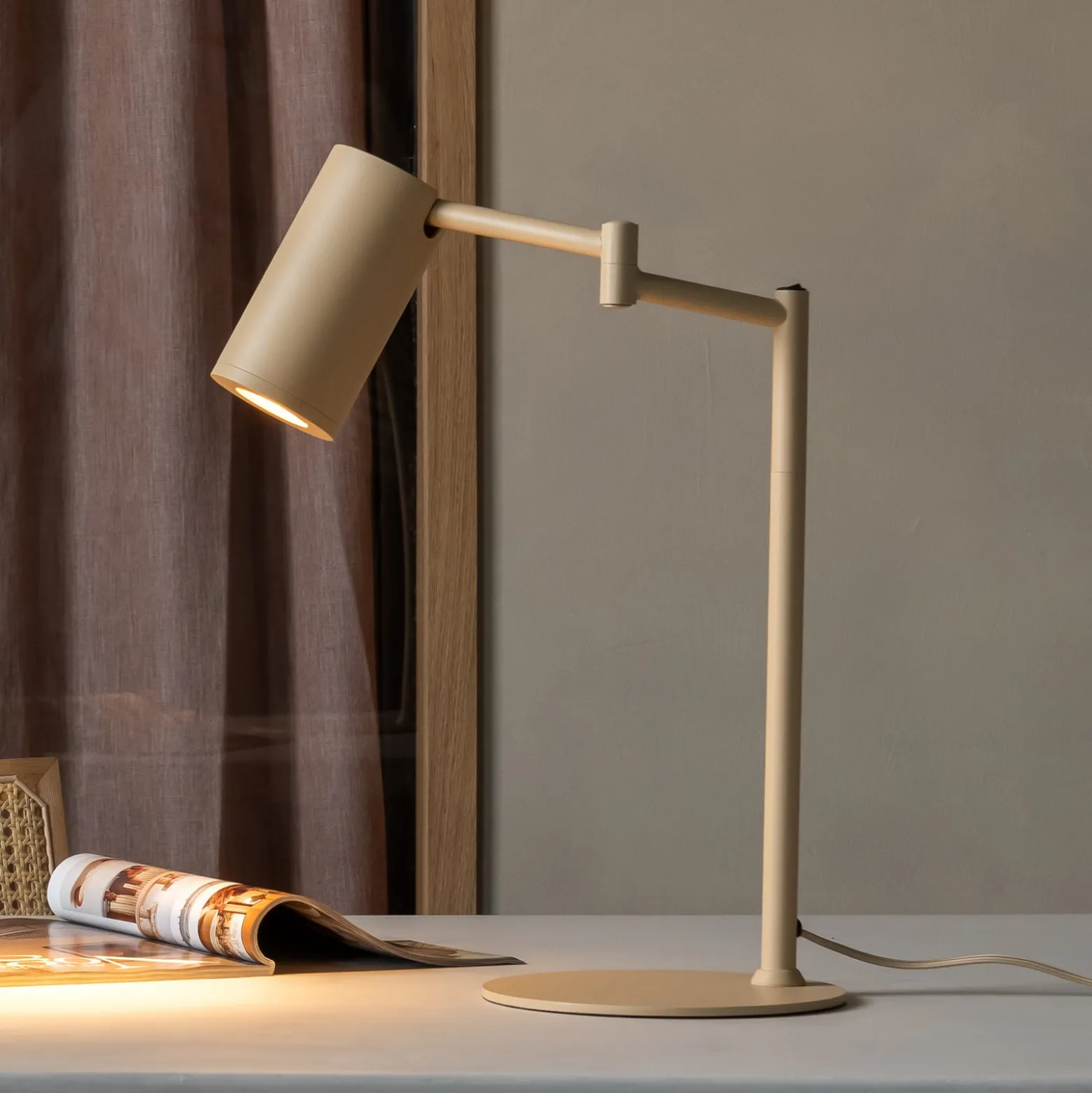 IT'S ABOUT ROMI Tischlampe Bilbao, beige, Höhe 48 cm