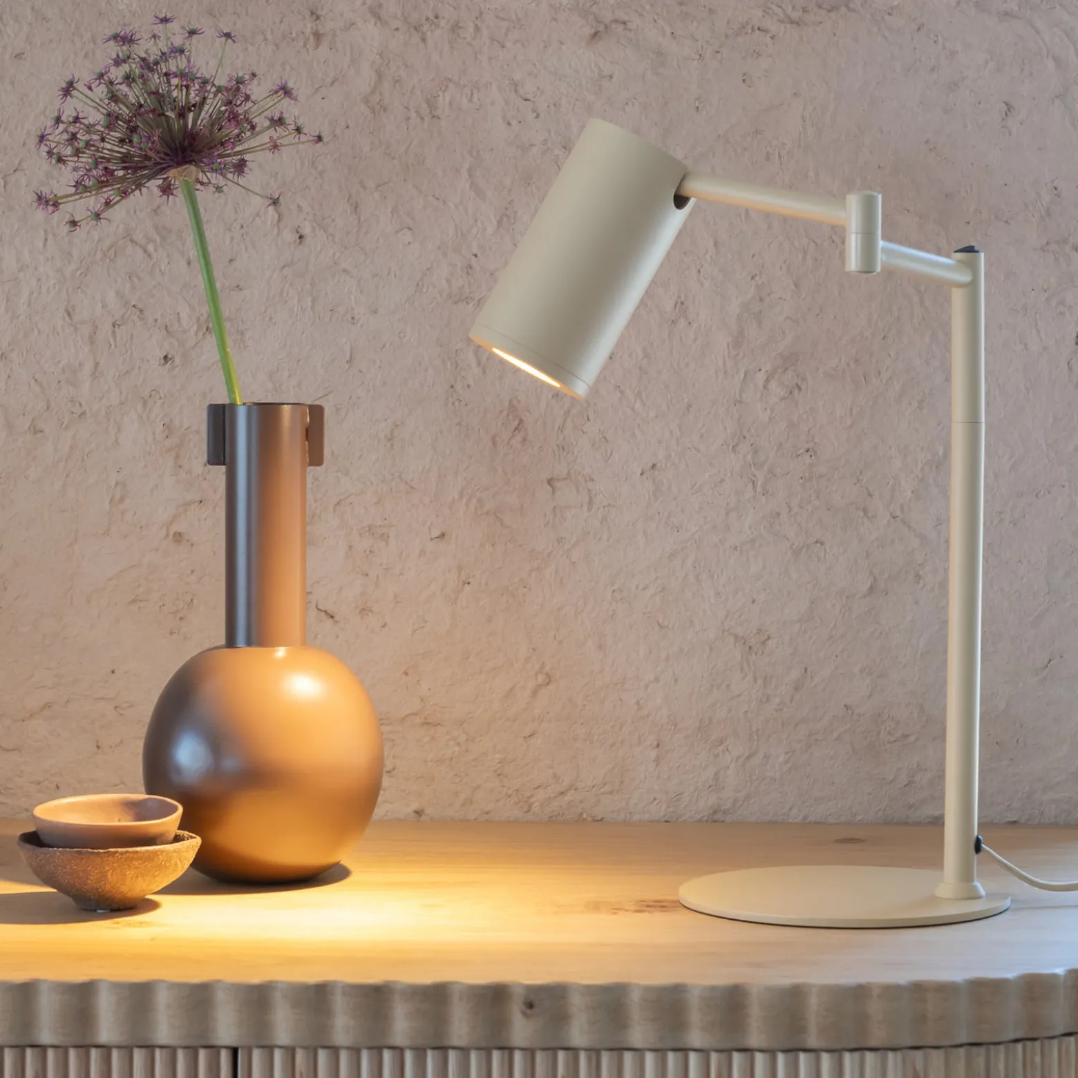 IT'S ABOUT ROMI Tischlampe Bilbao, beige, Höhe 48 cm