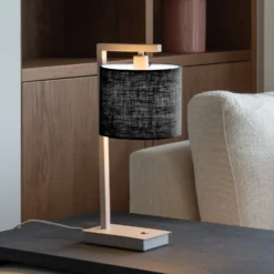 IT'S ABOUT ROMI Tischlampe Boston, schwarz/sandfarben