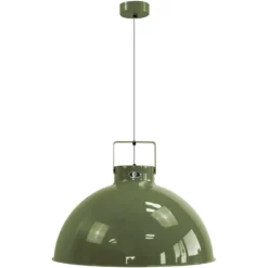 Jieldé Dante D675 Hängeleuchte, olivgrün, Ø 67,5cm