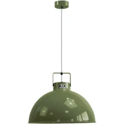 Jieldé Dante D450 Hängeleuchte, olivgrün, Ø 45 cm