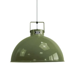 Jieldé Dante D450 Hängeleuchte, olivgrün, Ø 45 cm