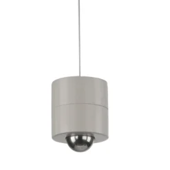 JUST LIGHT. LED-Akku-Hängeleuchte Attach, grau-beige, Eisen