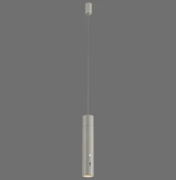 JUST LIGHT. LED-Akku-Hängeleuchte Attach, grau-beige, Eisen