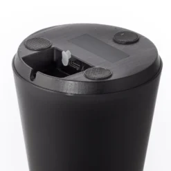 JUST LIGHT. LED-Akkutischlampe Abera schwarz Kunststoff IP54