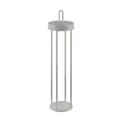 JUST LIGHT. LED-Akku-Tischlampe Anselm grau-beige 50cm Eisen
