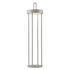 JUST LIGHT. LED-Akku-Tischlampe Anselm grau-beige 50cm Eisen