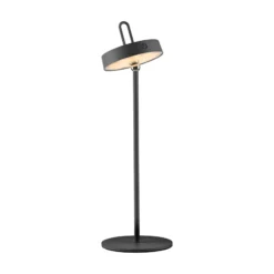 JUST LIGHT. LED-Akku-Tischleuchte Amag, schwarz, Eisen, IP44