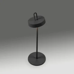 JUST LIGHT. LED-Akku-Tischleuchte Amag, schwarz, Eisen, IP44