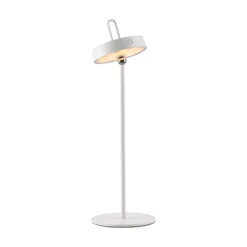 JUST LIGHT. LED-Akku-Tischleuchte Amag, weiß, Eisen, IP44