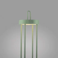 JUST LIGHT. LED-Akku-Tischleuchte Anselm, grün, 50 cm, Eisen