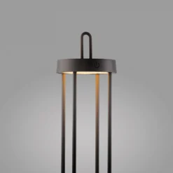 JUST LIGHT. LED-Akku-Tischleuchte Anselm schwarz 50 cm Eisen