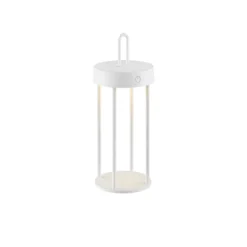 JUST LIGHT. LED-Akku-Tischleuchte Anselm, weiß, 28 cm, Eisen
