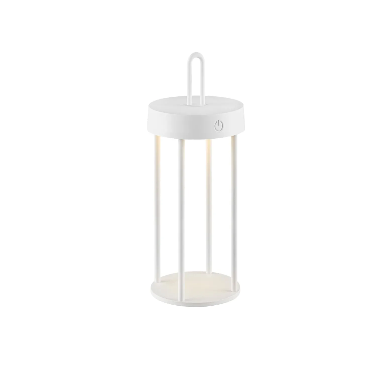 JUST LIGHT. LED-Akku-Tischleuchte Anselm, weiß, 28 cm, Eisen