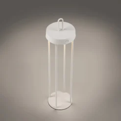 JUST LIGHT. LED-Akku-Tischleuchte Anselm, weiß, 50 cm, Eisen