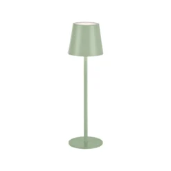 JUST LIGHT. LED-Akku-Tischleuchte Euria, grün, Eisen, IP54