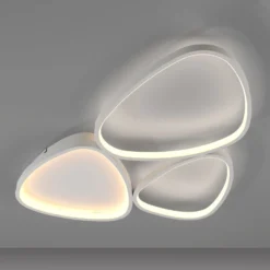 JUST LIGHT. LED-Deckenleuchte Pebbles, weiß, dimmbar