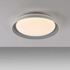 JUST LIGHT. LED-Deckenleuchte Sati, Kunststoff, grau