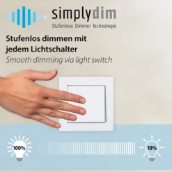 JUST LIGHT. LED-Deckenleuchte Tanika schwarz, Ø16cm, dimmbar