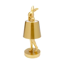 KARE LED-Akkutischleuchte Animal Rabbit, gold, IP54, 29cm
