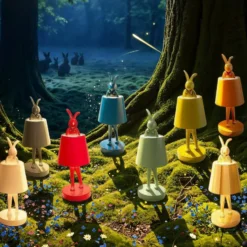 KARE LED-Akkutischleuchte Animal Rabbit, grün, IP54, 29cm
