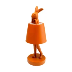 KARE LED-Akkutischleuchte Animal Rabbit, orange, IP54, 29cm