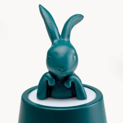 KARE LED-Akkutischleuchte Animal Rabbit, petrol, IP54, 29cm