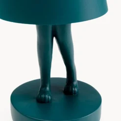 KARE LED-Akkutischleuchte Animal Rabbit, petrol, IP54, 29cm