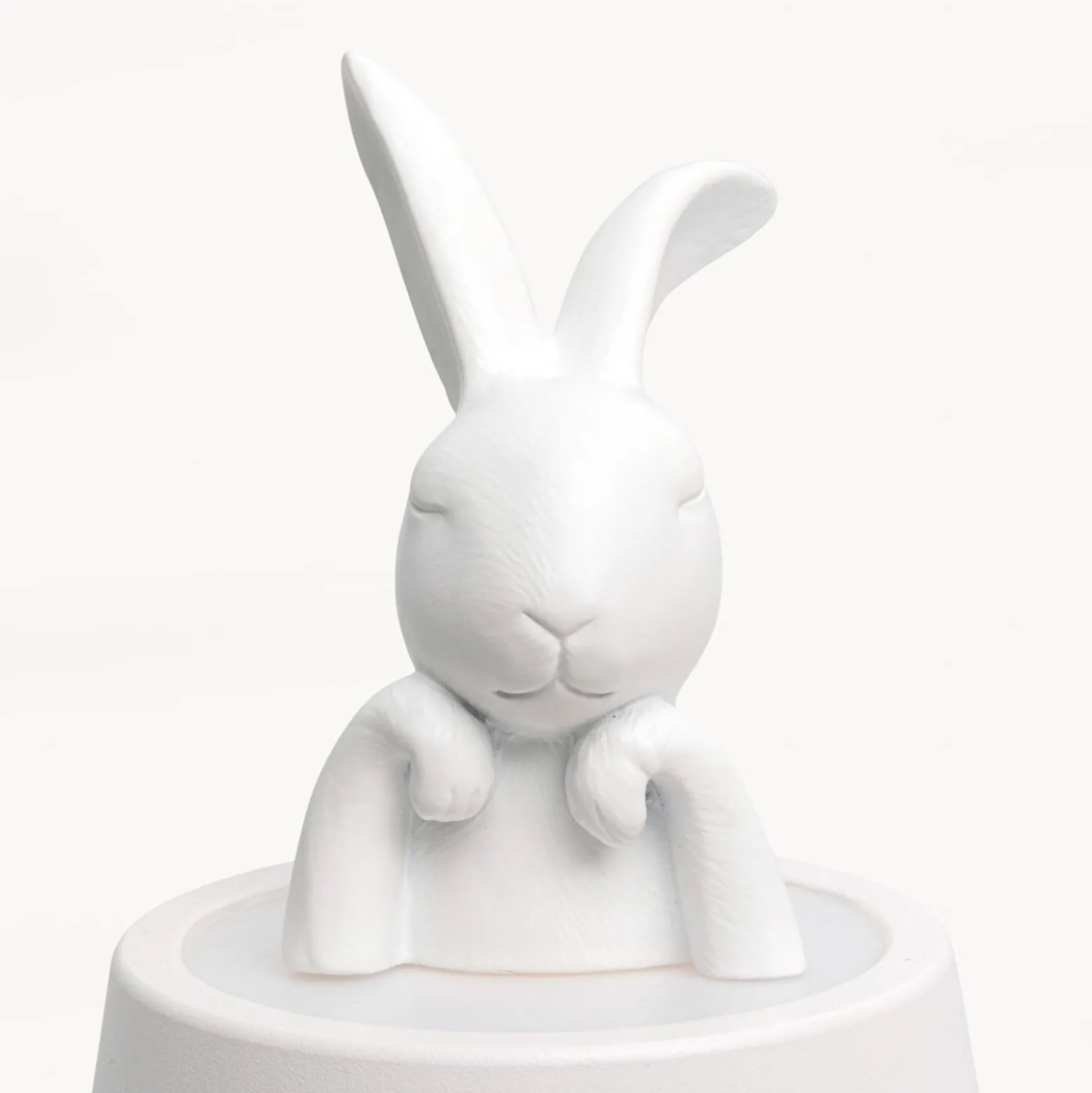 KARE LED-Akkutischleuchte Animal Rabbit, weiß, IP54, 29cm