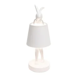 KARE LED-Akkutischleuchte Animal Rabbit, weiß, IP54, 29cm