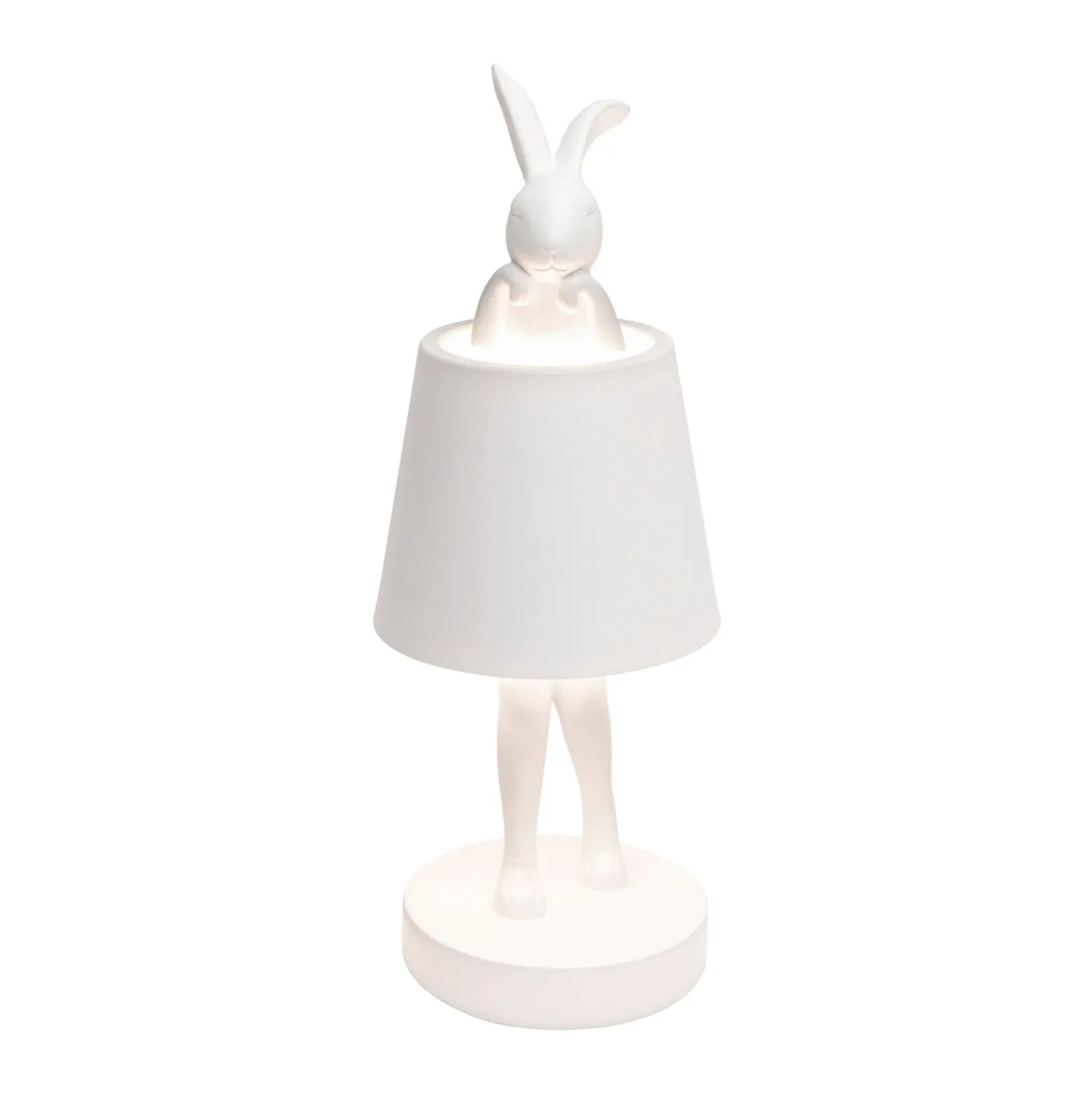 KARE LED-Akkutischleuchte Animal Rabbit, weiß, IP54, 29cm