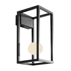 Karman Abachina LED-Wandlampe 1-Fl. IP44 schwarz