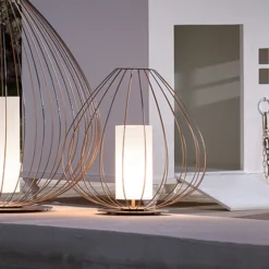 Karman Cell - Käfig-Tischleuchte, 62 cm, bronze