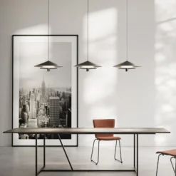 Karman LED-Hängeleuchte ASSO, schwarz, Metall, Ø 42 cm
