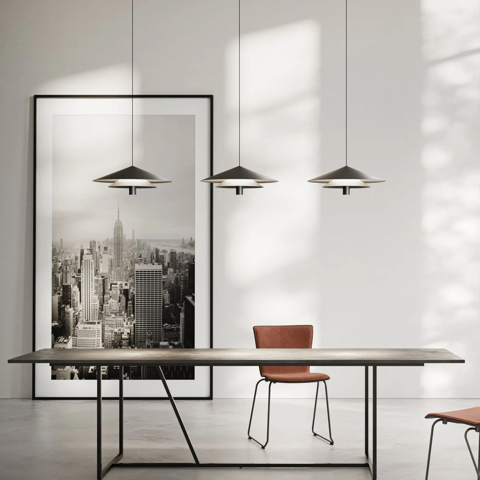 Karman LED-Hängeleuchte ASSO, schwarz, Metall, Ø 42 cm