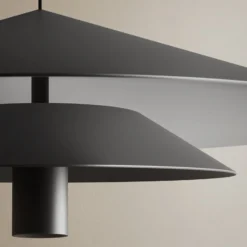 Karman LED-Hängeleuchte ASSO, schwarz, Metall, Ø 42 cm