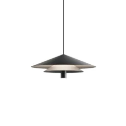 Karman LED-Hängeleuchte ASSO, schwarz, Metall, Ø 42 cm