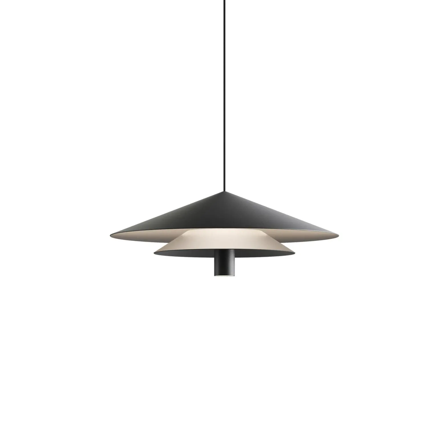 Karman LED-Hängeleuchte ASSO, schwarz, Metall, Ø 42 cm