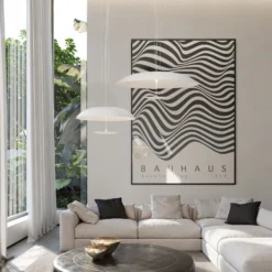 Karman LED-Hängeleuchte BLANCO, Ø 92 cm, weiß, Metall