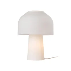 Karman Tischleuchte Lilly, weiß gefrostet, Höhe 48 cm, Glas