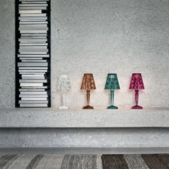 Kartell Big Battery - Tischlampe IP54, cola