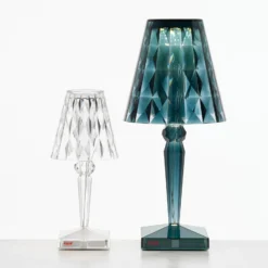 Kartell Big Battery - Tischlampe IP54, hellblau
