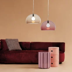 Kartell FL/Y Hängeleuchte, Ø 52 cm, braun
