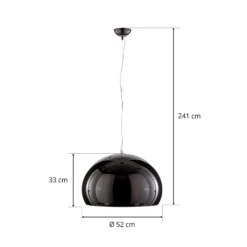 Kartell FL/Y - LED-Pendellampe, schwarz glänzend