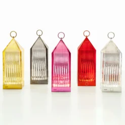 Kartell Lantern LED-Tischleuchte, lilafarben IP54