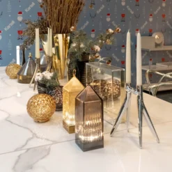 Kartell Lantern LED-Tischleuchte, rauchgrau IP54