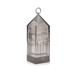 Kartell Lantern LED-Tischleuchte, rauchgrau IP54